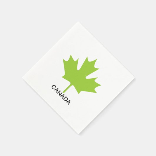 Green Maple Leaf Kanada Serviette (Ecke)