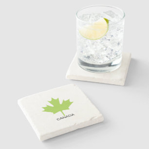 Green Maple Leaf Kanada Steinuntersetzer