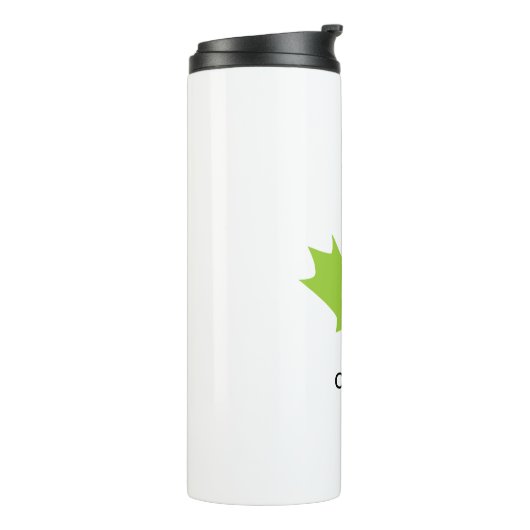 Green Maple Leaf Kanada Thermosbecher (Nach links gedreht)
