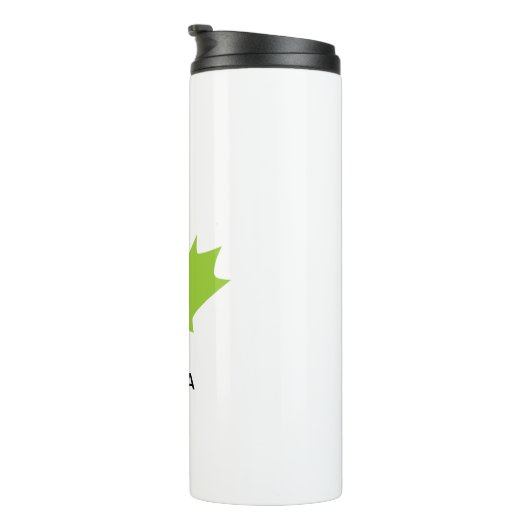 Green Maple Leaf Kanada Thermosbecher (Nach rechts gedreht)