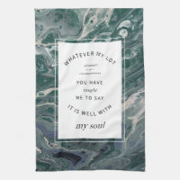 Green Marble Christlich Hymne Küchentuch