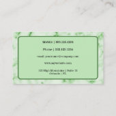 Green Marble Glam Gold & Glitter Visitenkarte (Rückseite)
