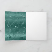 Green Marble Gold Glitzer Weihnachtsbaum Karte (Innenseite)