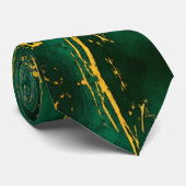 Green Marble Neck Tie Krawatte (Gerollt)