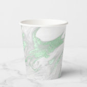 Green Marble Personalisierter Besondere Anlass Pappbecher (Rückseite)