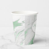 Green Marble Personalisierter Besondere Anlass Pappbecher (Rechts)
