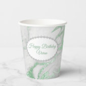 Green Marble Personalisierter Besondere Anlass Pappbecher (Vorderseite)