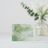 Green Marble Store Earring Display Card Visitenkarte (Stehend Vorderseite)