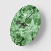 Green Marble Texture Runde Wanduhr (Winkel)