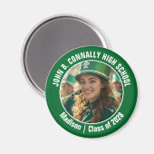 Green Marching Band Foto High School Spirit Magnet (Vorderseite/Rückseite)