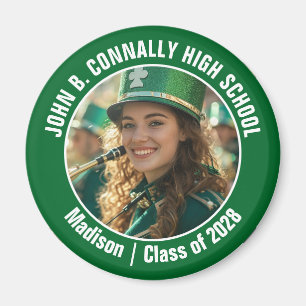 Green Marching Band Foto High School Spirit Magnet