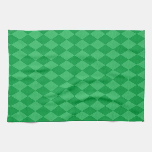 GREEN MARDI GRAS DIAMOND PATTERN GESCHIRRTUCH (Horizontal)