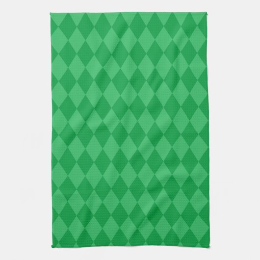 GREEN MARDI GRAS DIAMOND PATTERN GESCHIRRTUCH (Vertikal)