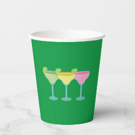 Green Margarita Glasses Party Cups Pappbecher