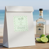 Green Margs and Matrimony Bachelorette Party  Quadratischer Aufkleber