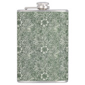 Green Marigold Elegance - Blumen Flachmann (Vorderseite)