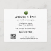 Green Marketing Real Anwesen Postkarte (Rückseite)