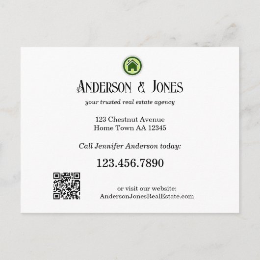 Green Marketing Real Anwesen Postkarte (Rückseite)