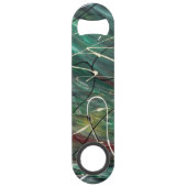 Green Maroon White Stainless Steel Flaschenöffner (Rückseite)