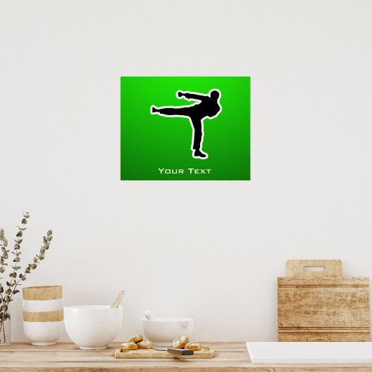 Green Martial Arts Poster (Küche)