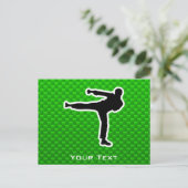 Green Martial Arts Postkarte (Stehend Vorderseite)
