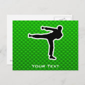 Green Martial Arts Postkarte (Vorne/Hinten)