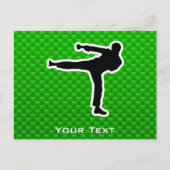 Green Martial Arts Postkarte (Vorderseite)