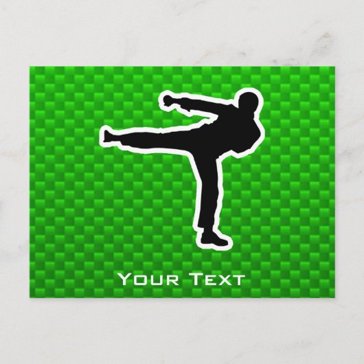 Green Martial Arts Postkarte (Vorderseite)