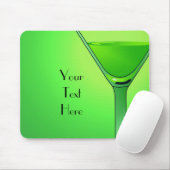 Green Martini Cocktail Mousepad (Mit Mouse)