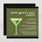 Green Martini Einladung (Vorne/Hinten)