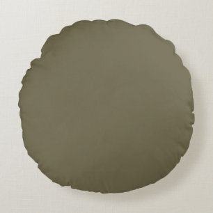 Green Martini Olive Solid Color Print, neutral Rundes Kissen