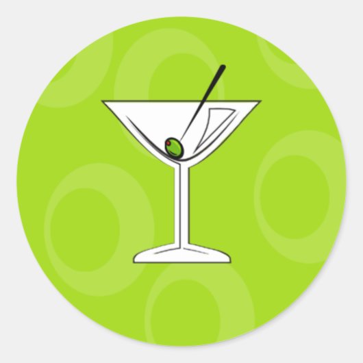 Green Martini Stickers (Vorderseite)