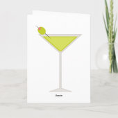 Green Martini und Zebra Muster Karte (Rückseite)