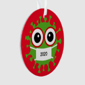 Green Masked Coronavirus 2020 Acrylschmuck Ornament (Vorderseite)
