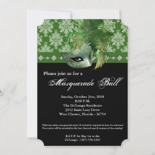 Green Masquerade Ball Maske Kostüm Halloween Teil Einladung