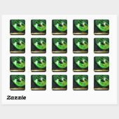 Green Masquerade Swirl Save the Date Aufkleber (Blatt)