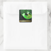 Green Masquerade Swirl Save the Date Aufkleber (Tasche)