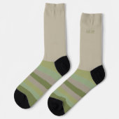 Green Matcha 抹 茶 heimlich wilde Streifen Socken (Linkes Detail)