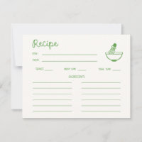 Green Matcha Handgeschriebenes Brautparty Rezept
