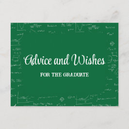 Green Math Graduation Party Advice for Graduate Begleitkarte