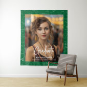 Green Math Handwritten Script Photo Graduation  Wandteppich (Beispiel)