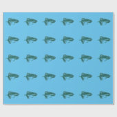 Green Matuka Streamer, Fliegenfischen, Fliegenbind Geschenkpapier (Flach)