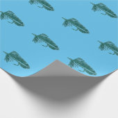 Green Matuka Streamer, Fliegenfischen, Fliegenbind Geschenkpapier (Ecke)