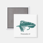 Green Matuka Streamer, Fliegenfischen, Fliegenbind Magnet (Vorderseite/Rückseite)