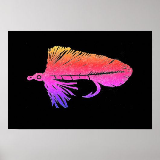 Green Matuka Streamer, Fliegenfischen, Fliegenbind Poster (Vorne)