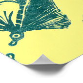 Green Matuka Streamer, Fliegenfischen, Fliegenbind Poster (Ecke)