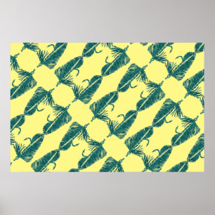 Green Matuka Streamer, Fliegenfischen, Fliegenbind Poster
