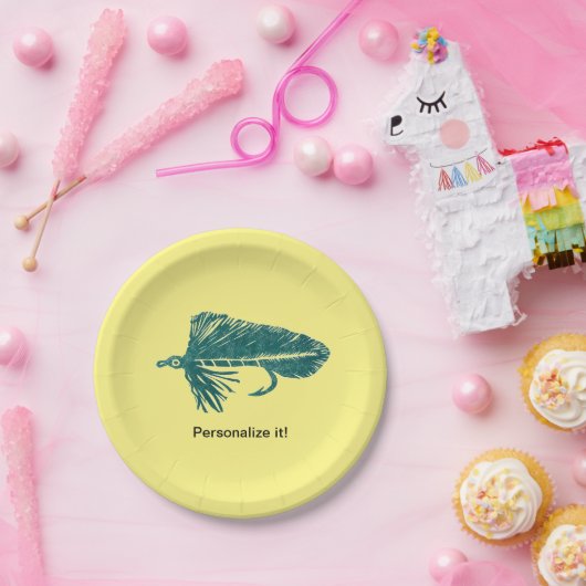 Green Matuka Streamer Fliegenfischen, Fliegenbinde Pappteller (Party)