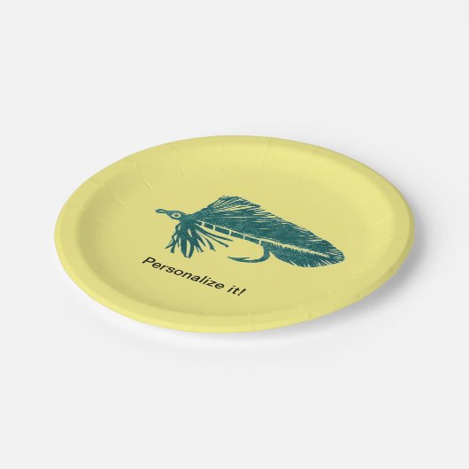 Green Matuka Streamer Fliegenfischen, Fliegenbinde Pappteller (Schrägansicht)