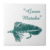 "Green Matuka" Streamer Forellenfliege Fliesen. Fliese (Vorderseite)